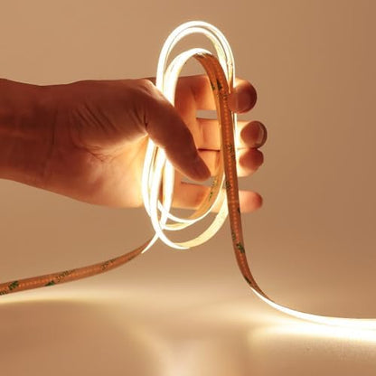 49.2ft/15M 24V COB LED Strip Light Warm White 3000K 5760LEDs 11000lm