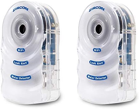 Zircon® Leak Alert™ WiFi Smart Water Leak Detector Alarm, 2 Pack