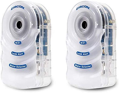 Zircon® Leak Alert™ WiFi Smart Water Leak Detector Alarm, 2 Pack