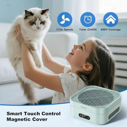 Air Purifiers for Home, 2 Filter, Plug-in, Quiet H13 True HEPA Purifier Car