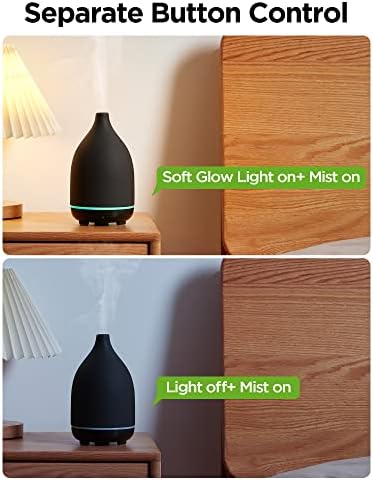 InnoGear 150ml Ceramic Essential Oil Diffuser, Diffusers for Home, Black