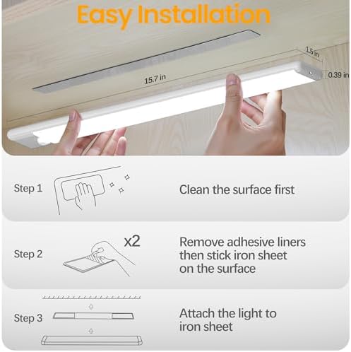 5-Pack Motion Sensor Under Cabinet Light, 3CCT, 15.7 inch