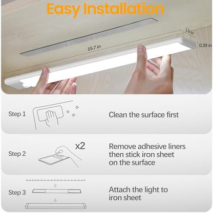 5-Pack Motion Sensor Under Cabinet Light, 3CCT, 15.7 inch