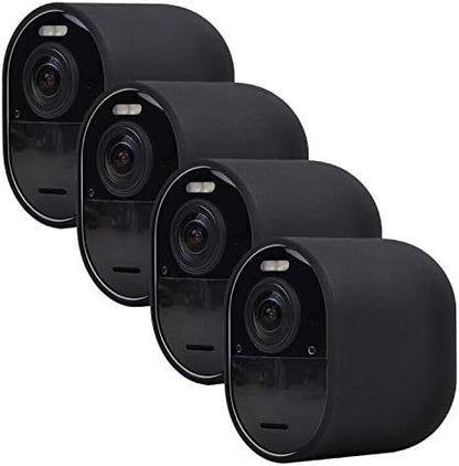 Silicone Case Cover for Arlo Camera, Weatherproof Protective Skin Cover for Arlo Ultra/Ultra 2/Pro 4/Pro 3 Black, 4 Pack