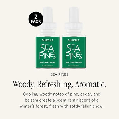 Pura x Mersea Home Diffuser Refill, 2 Pack, Sea Pines
