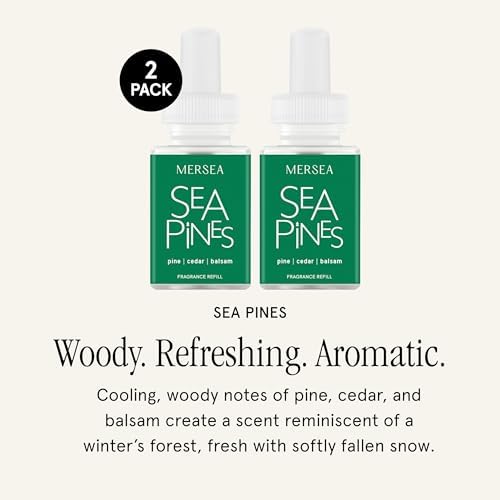 Pura x Mersea Home Diffuser Refill, 2 Pack, Sea Pines