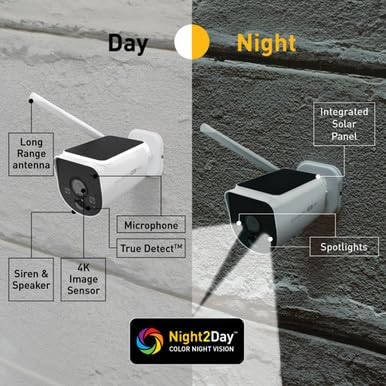 Swann MaxRanger4K Wireless Solar Security Add-On Camera, 4K UHD, 2000ft Long Range Wi-Fi HaLow, Color Night Vision,True Detect Alerts,2-Way Audio,Weatherproof,No Monthly Fee-SWNVW-MAXV2CAM