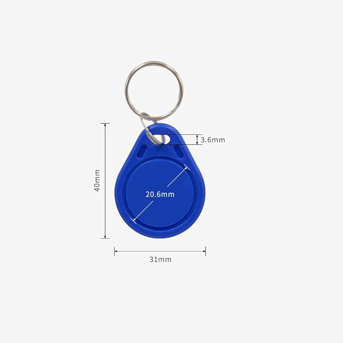 10-Pack RFID Keychain 13.56MHz Access Control Card IC Card Suitable for Access Control System Keychain Card Token Tag