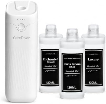 Waterless Essential Oil Diffuser (M60) with 3x120ml Oil