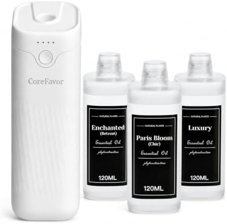 Waterless Essential Oil Diffuser (M60) with 3x120ml Oil