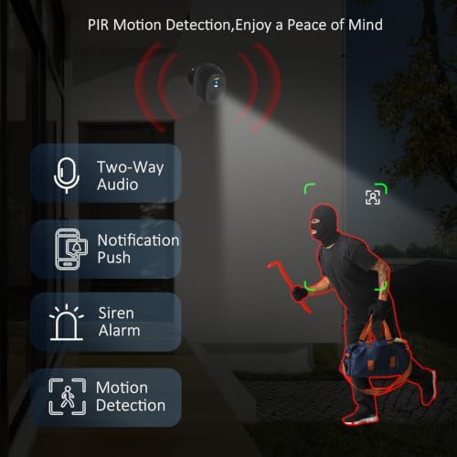 4Pack Security Cameras Wireless Outdoor,2K Battery Powered Camera