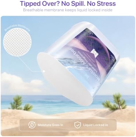 Large Moisture Absorber Buckets, 14 oz Each, Lavender Scent, 3 Pack