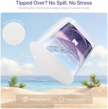Large Moisture Absorber Buckets, 14 oz Each, Lavender Scent, 4 Pack