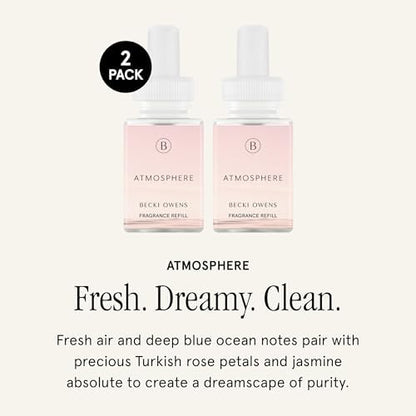 Pura x Becki Owens Home Diffuser Refill, 2 Pack, Atmosphere