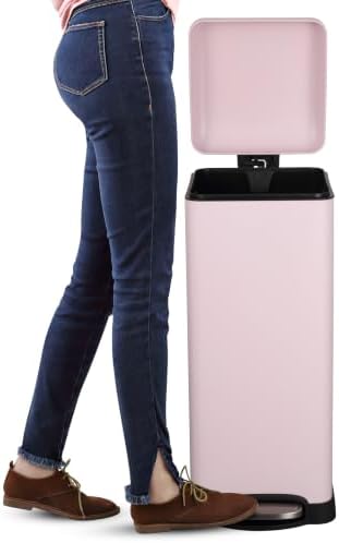 happimess Betty 8 Gal Step Trash Can Soft-Close Lid, Blush Pink