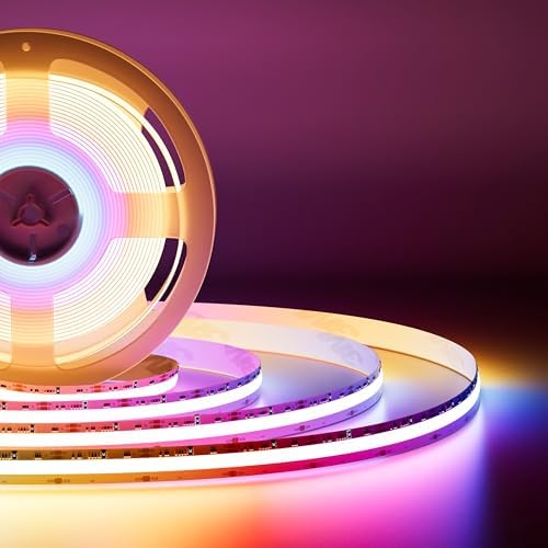 PAUTIX RGB Smart IC COB LED Strip Light Addressable 24ft/7.5m,720LEDs/m UL-Listed 24V Chasing Color Strip Light Multicolor Flexible Tape Light,for TV,Party DIY Decoration(Without Controller&Adapter)