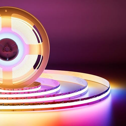 PAUTIX RGB Smart IC COB LED Strip Light Addressable 24ft/7.5m,720LEDs/m UL-Listed 24V Chasing Color Strip Light Multicolor Flexible Tape Light,for TV,Party DIY Decoration(Without Controller&Adapter)