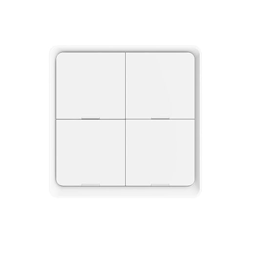 Wireless Smart Scene Switch Lightweight White Panel for Tuya Devices - Easy Installation (4 Gang)