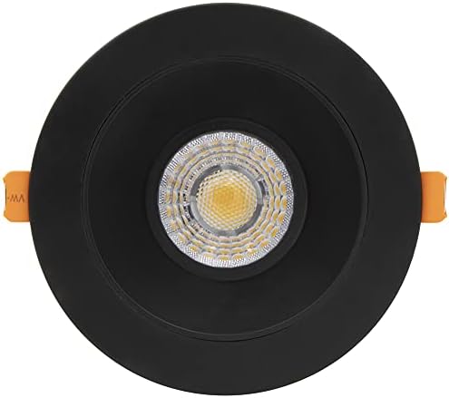 Maxxima 4" Anti-Glare LED Downlight Canless, 1050 Lumens, 5 CCT, Black