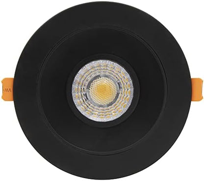 Maxxima 4" Anti-Glare LED Downlight Canless, 1050 Lumens, 5 CCT, Black