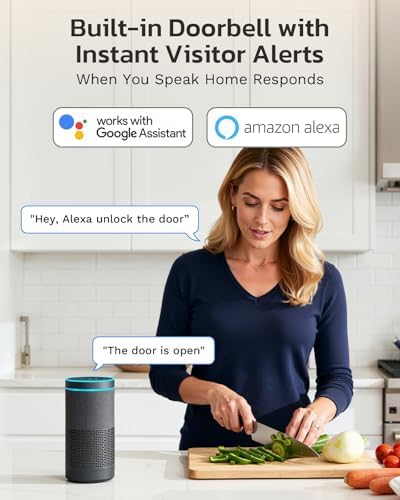 TCL Fingerprint Smart Lock, Keyless Entry Door Lock, Backlit Keypad Deadbolt Locks with Auto Lock, App Control, Doorbell, Compatible with Alexa & Google Assistant, Easy Install for Front Door, D2 Plus