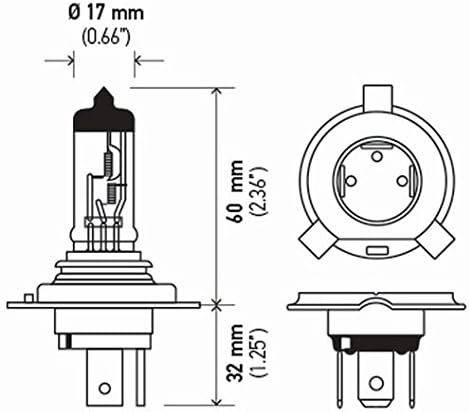 HELLA 9003 2.0TB High Performance Bulb, 12V, 60/55W, 2 Pack