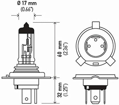 HELLA 9003 2.0TB High Performance Bulb, 12V, 60/55W, 2 Pack