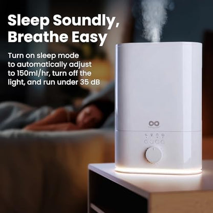 Everlasting Comfort 6L Humidifier Large Room, High Mist Output 60 HR Runtime Ultrasonic Top Fill Humidifiers for Bedroom, Easy to Use & Clean for Home, Baby Humidifier, Plants, Congestion, Indoor