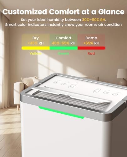 34 Pints Dehumidifier for Basement, with Drain Hose, 38dB Quiet, 2500 Sq.Ft