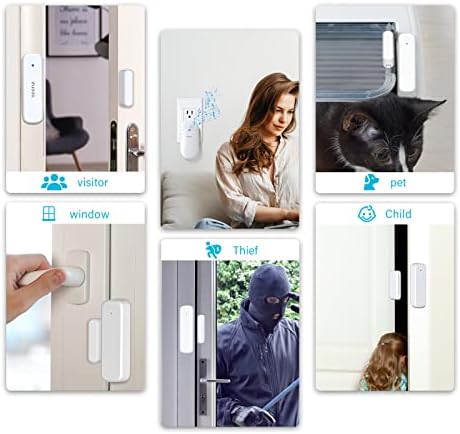 Door Chime, Door Alarms When Opened for Home/Business Office/Bedroom Entering, 3-Sensor + 2-Receiver with 500FT Wireless Range,58 Chimes,5-Volume Level, Entry Alert for Kids/Toddler/Dementia Safety