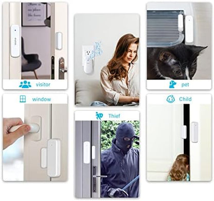 Door Chime, Door Alarms When Opened for Home/Business Office/Bedroom Entering, 3-Sensor + 2-Receiver with 500FT Wireless Range,58 Chimes,5-Volume Level, Entry Alert for Kids/Toddler/Dementia Safety
