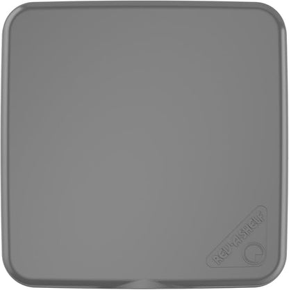 Rev-A-Shelf 27 Qt Under Sink Garbage Can Lid for Kitchen and Bathroom Cabinet, Replacement Trash Bin Lid Only, Metallic Silver, RV-1024-LID-17-1-40
