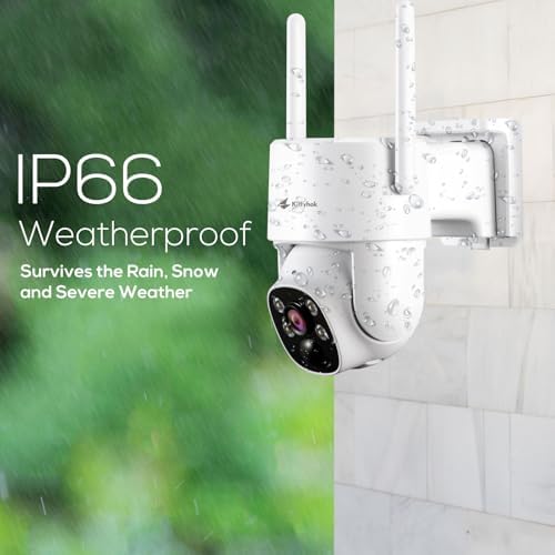 Kittyhok Solar Wireless Security Camera System, 2K PTZ ColorPura Camera