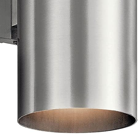 Kichler 9246BA Two Light Indoor/Outdoor Wall Mount, Brushed Aluminum, 15"