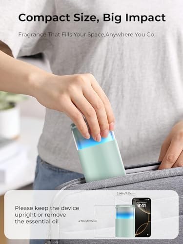 Waterless Essential Oil Diffuser: 𝟗-𝐂𝐨𝐥𝐨𝐫 𝐋𝐄𝐃 Green
