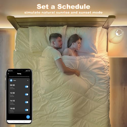 Tatazone WiFi Smart White COB Led Strip Light with Remote