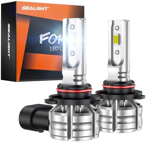 SEALIGHT H10 9140 9145 Led Fog Light Bulbs, 𝟏𝟎𝟎𝟎𝟎𝐋𝐌 6500K Cool White H10 Led Fog Lights, True 1:1 Size 9040/9045/9140/9145 Fog Light Blub, 3 Mins Plug-N-Play, Pack of 2