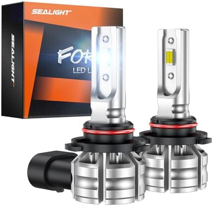 SEALIGHT H10 9140 9145 Led Fog Light Bulbs, 𝟏𝟎𝟎𝟎𝟎𝐋𝐌 6500K Cool White H10 Led Fog Lights, True 1:1 Size 9040/9045/9140/9145 Fog Light Blub, 3 Mins Plug-N-Play, Pack of 2