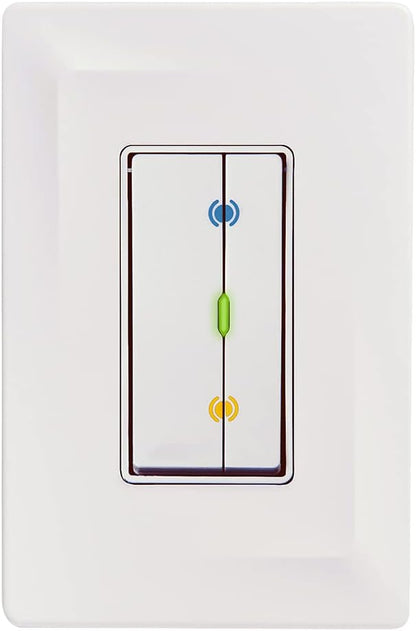 Cree Connected Max Smart In-Wall Dimmer & Tunable Controller For Connected Max Smart Bulbs, Smart Dimmer Switch, Compatible w/Any Connected Max Smart Bulb, Bluetooth + WiFi, 2.4 GHz, White, 1 Switch