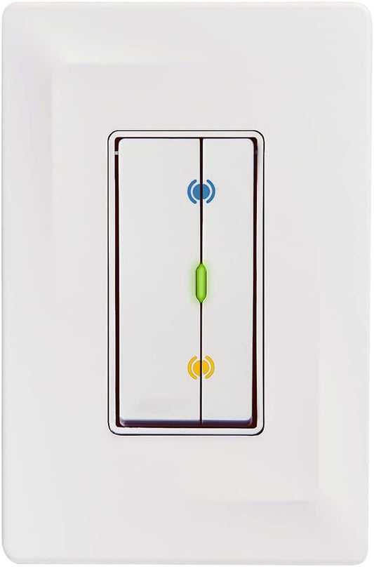 Cree Connected Max Smart In-Wall Dimmer & Tunable Controller For Connected Max Smart Bulbs, Smart Dimmer Switch, Compatible w/Any Connected Max Smart Bulb, Bluetooth + WiFi, 2.4 GHz, White, 1 Switch