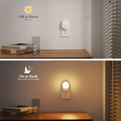 JandCase Motion Sensor Night Light, 2 Pack Night Lights Plug into wall