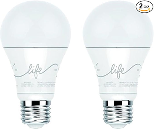 C by GE A19 C-Life Smart LED Light Bulb by GE Lighting, 2-Pack, Works with Alexa