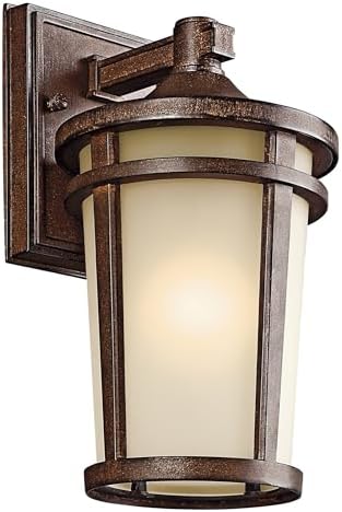 Kichler Atwood Outdoor Wall Sconce Light, Brown Stone