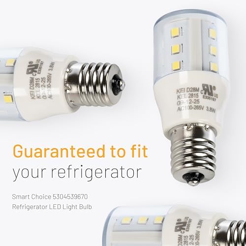 Smart Choice 5304517886 Refrigerator LED Light Bulb – Daylight White, 300 Lumen T4 E26 Replacement Compatible with Frigidaire 5304498578 5304509249 5304520040, Fits Select Refrigerator Models