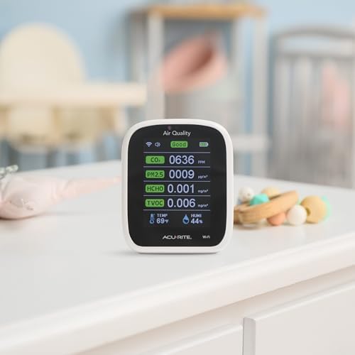 AcuRite Digital Indoor Thermometer and Hygrometer, Air Quality