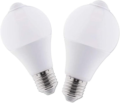 Lights, Pack of 2, LED PIR Motion Sensor Bulb E27 AC85-110V 5W/7W Auto Smart PIR Infrared Body Lamp, Household Bulbs