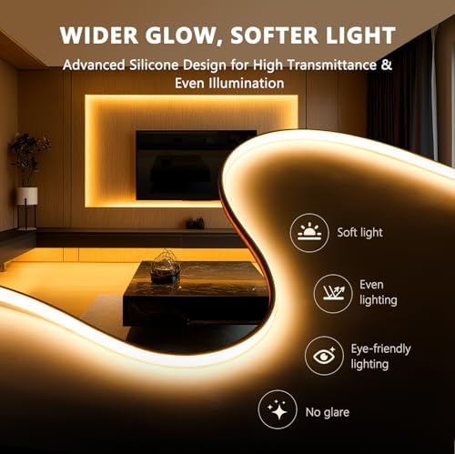 V4light LED Strip Lights for Slat Wall Recessed, 16.4ft Smart Dimmable