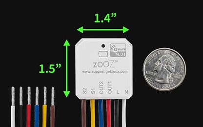 Zooz 700 Series Z-Wave Long Range Double Relay ZEN52 | Control 2 Lights Individually, Signal Repeater | Works with SmartThings, Hubitat, and Home Assistant (JS) | Z-Wave Hub Required (Sold Separately)