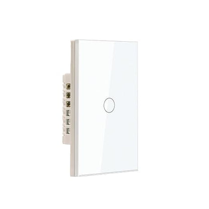 WiFi Smart Light Switch 4.65 X 2.83 X 1.34 Inches,1-Button,2.4GHz Wi-Fi Touch Switch,Neutral Wire Required,Work with Smart Life/Tuya App and Alexa,White