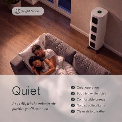 Air Oasis iAdapt 2.0 H13 HEPA Filter Air Purifier | Reduces Up To 99% of Viruses, Mold, Dust, Smoke, Pollen & Odors | Whisper Quiet Operation |WiFi Compatible | 5,474 Sq Ft of Clean Air
